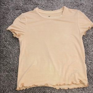 Yellow cropped tshirt